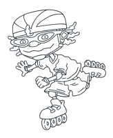 A coloring page of rocket power